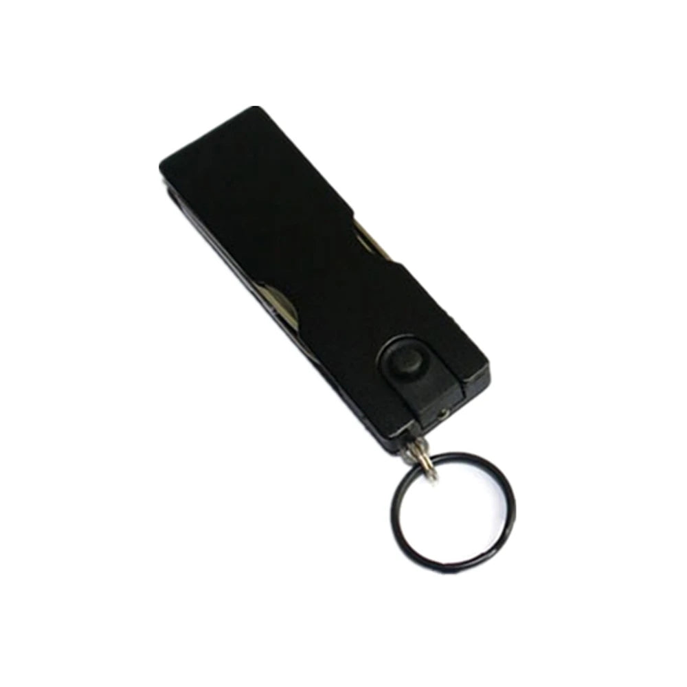 Outdoor Multifunction Mini Keychain Knife LED Light Nail Clipper Earpick Scissors Tweezer