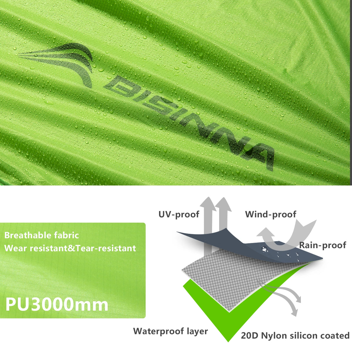 BISINNA 2 Person Ultralight Camping Tent