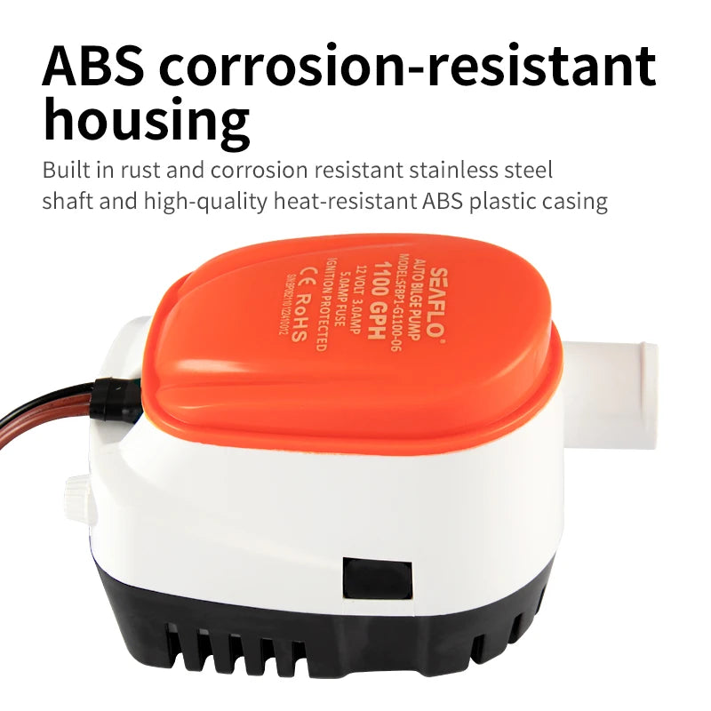 Automatic Submersible Bilge Pump for Boats (12V / 24V)