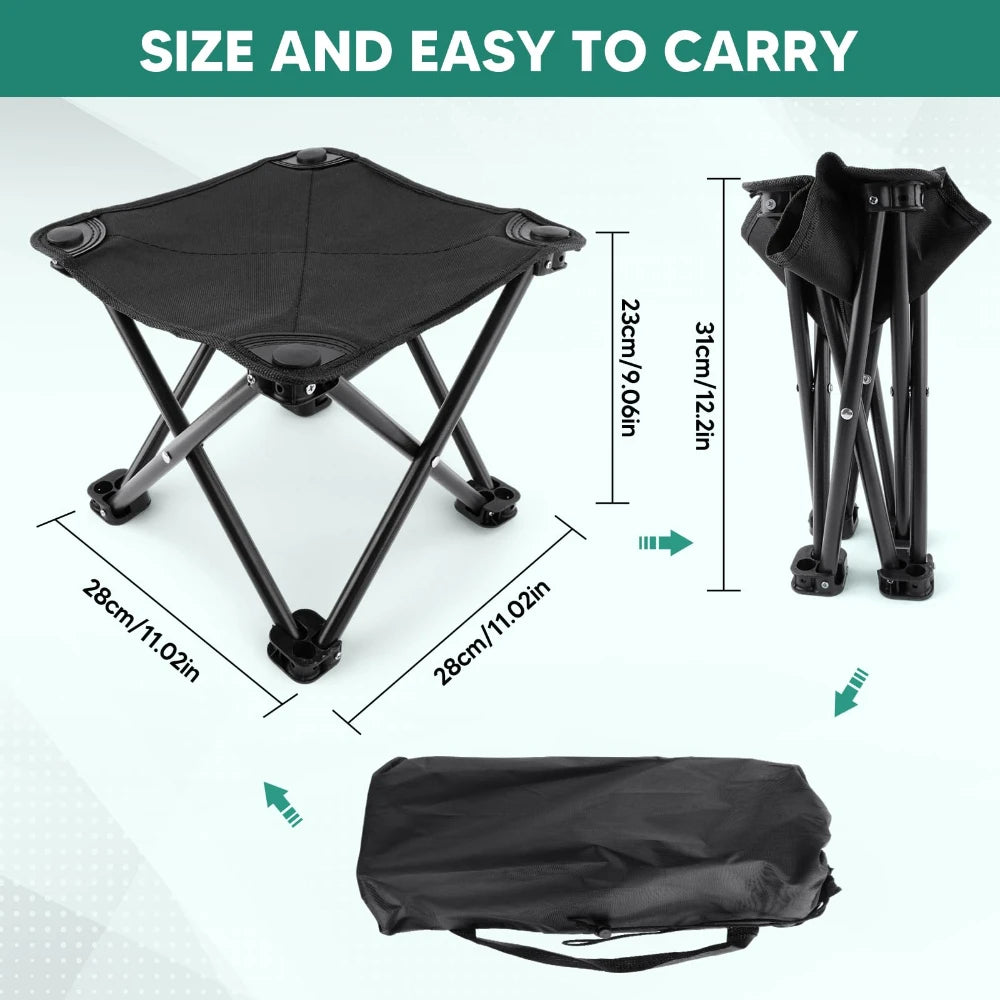 Outdoor Camping Stool with Carry Bag 140kg