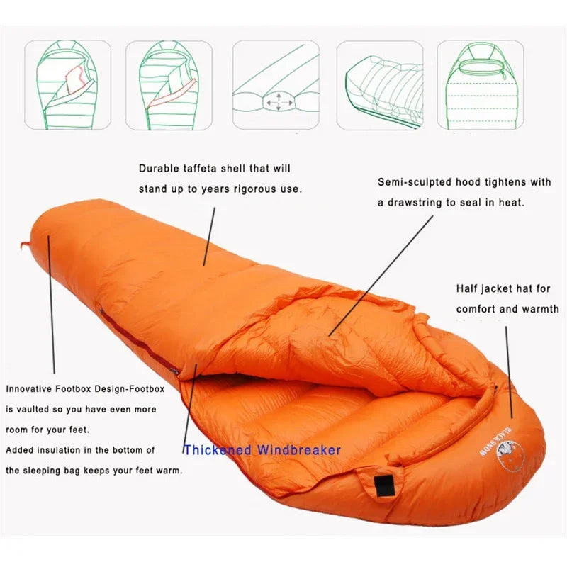 Goose Down Adult Mummy Style Sleeping Bag