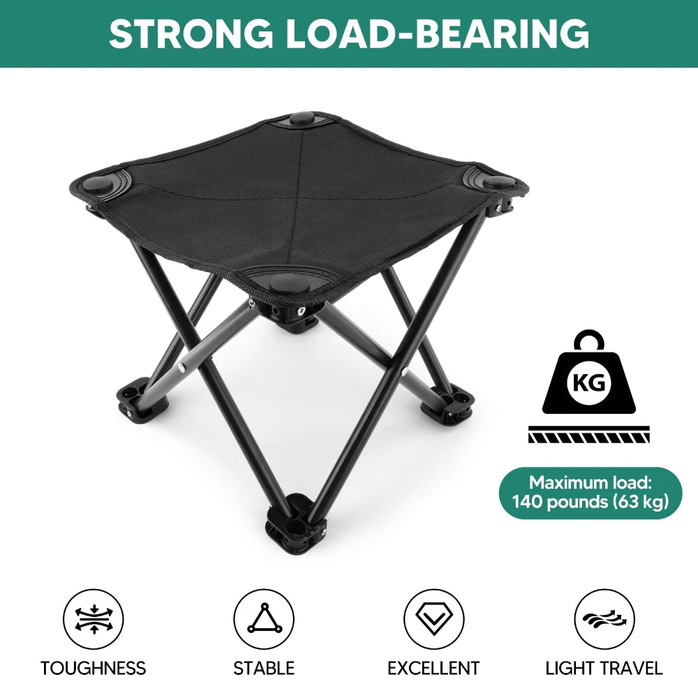 Outdoor Camping Stool with Carry Bag 140kg