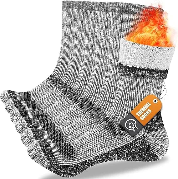 Merino Wool Thermal Socks, 3 pairs