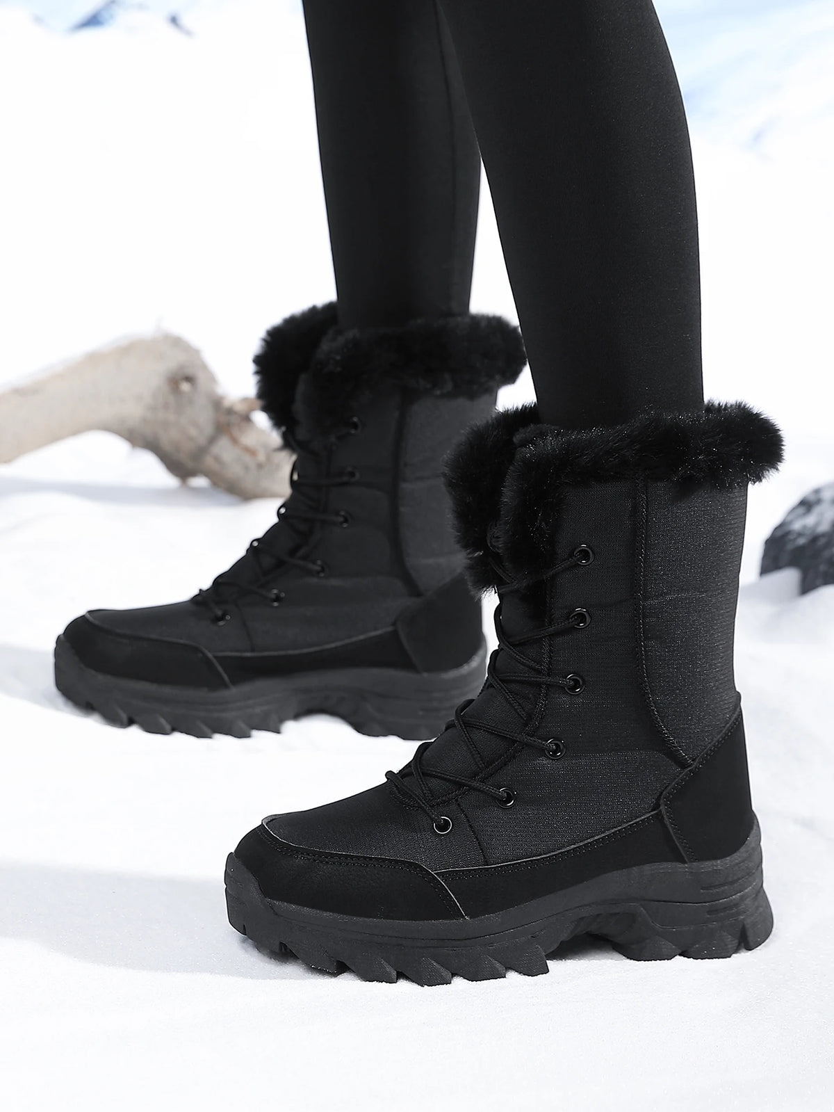 Winter Snow Boots for Women, Waterproof, Non-Slip