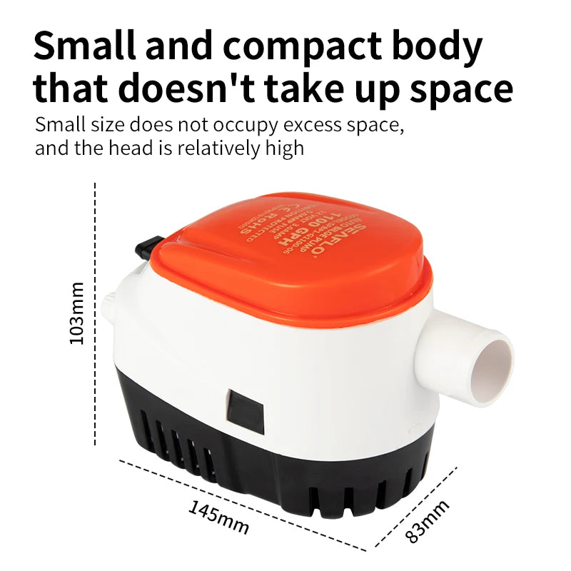 Automatic Submersible Bilge Pump for Boats (12V / 24V)