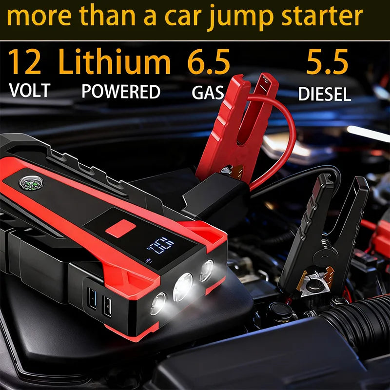 Rscrola Power Bank 3000A Jump Starter Portable Charger Car Booster 12V