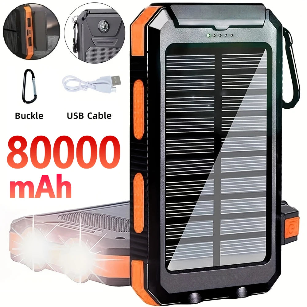 Solar Power Bank 80000mAh Portable Charger