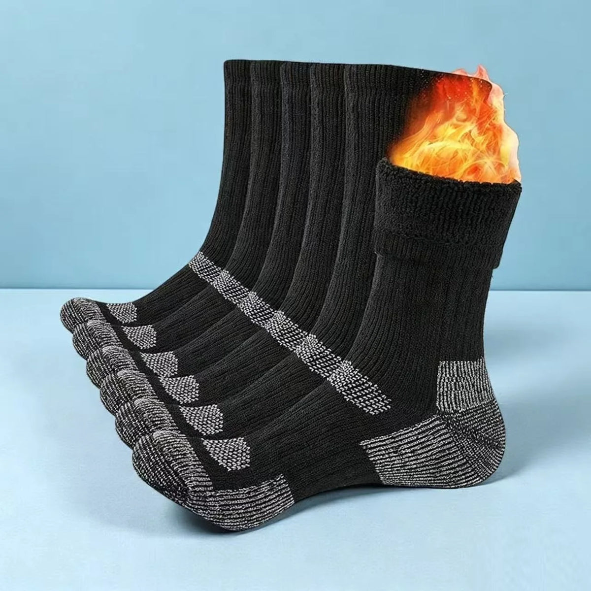 Merino Wool Thermal Socks, 3 pairs
