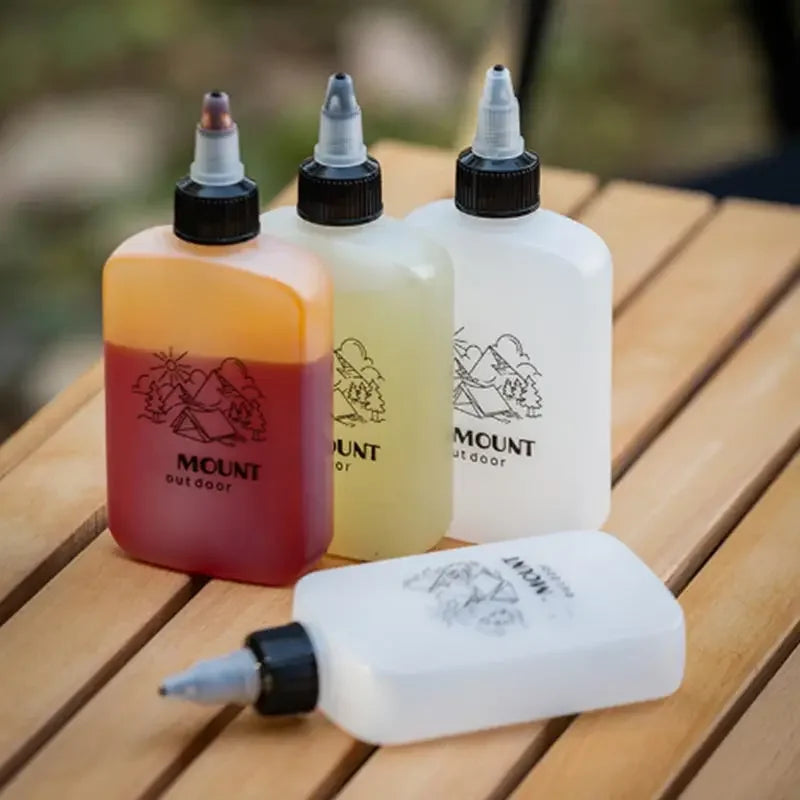 Outdoor Camping Oil Dispenser Bottle 120ml Leakproof Jar Squeeze Bottle