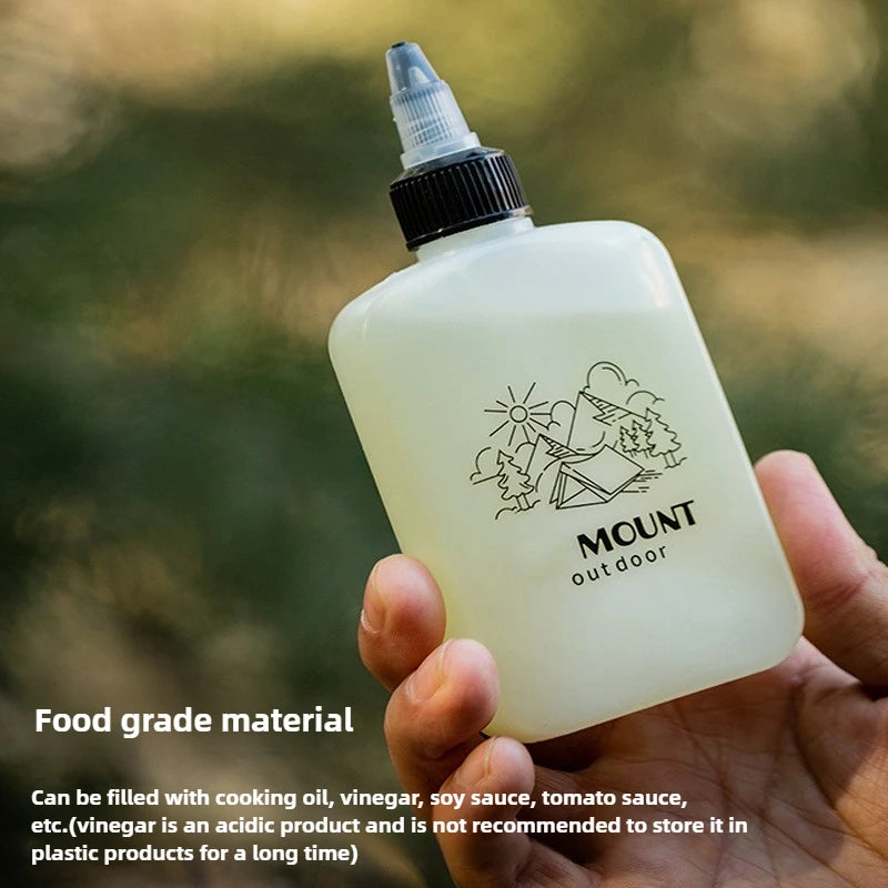 Outdoor Camping Oil Dispenser Bottle 120ml Leakproof Jar Squeeze Bottle