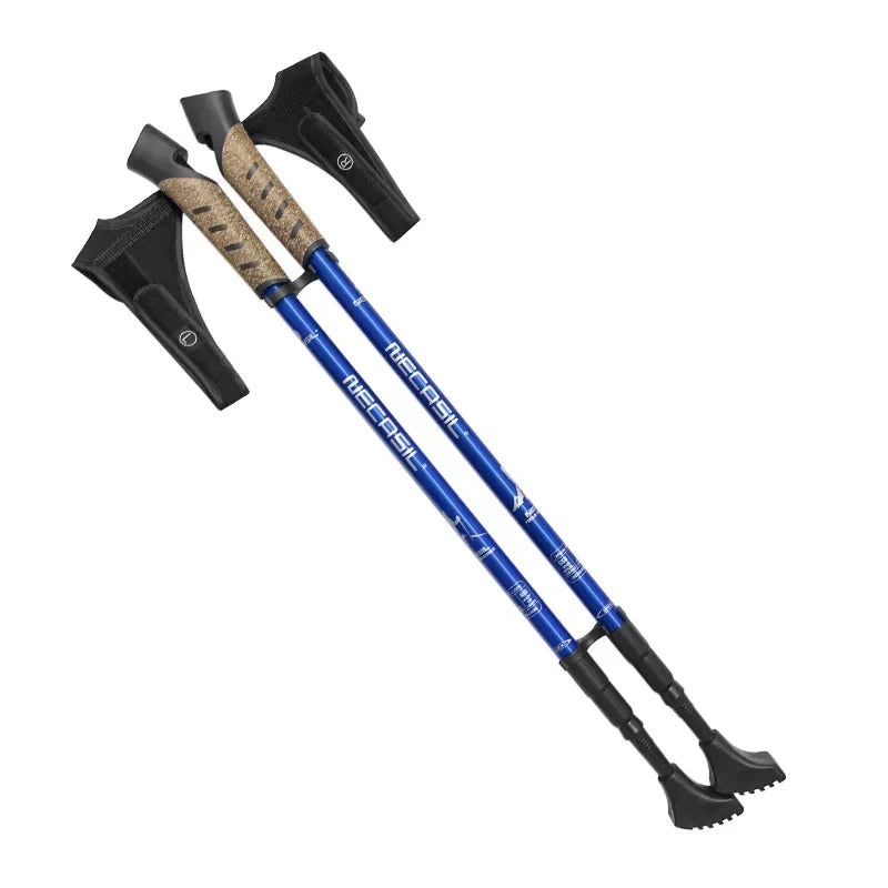 Telescopic Trekking Poles with Cork Handles (2-Pack)
