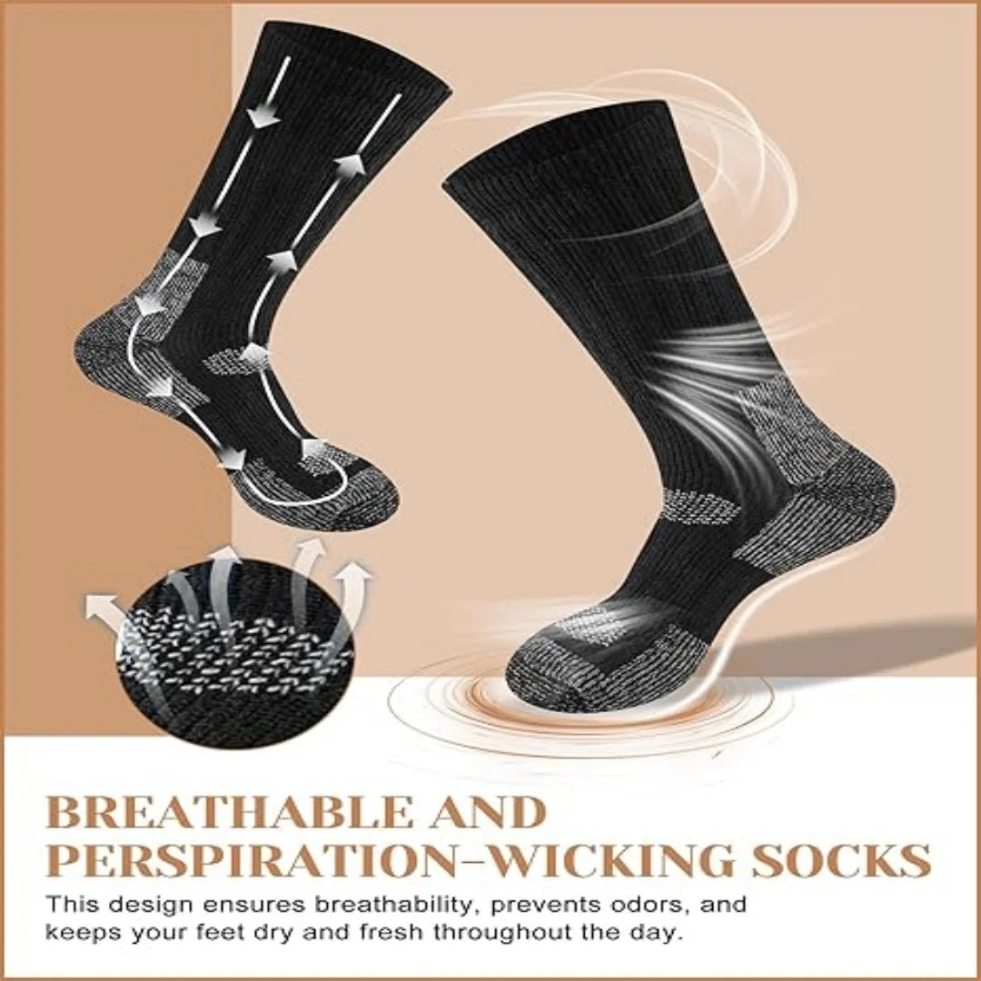 Merino Wool Thermal Socks, 3 pairs