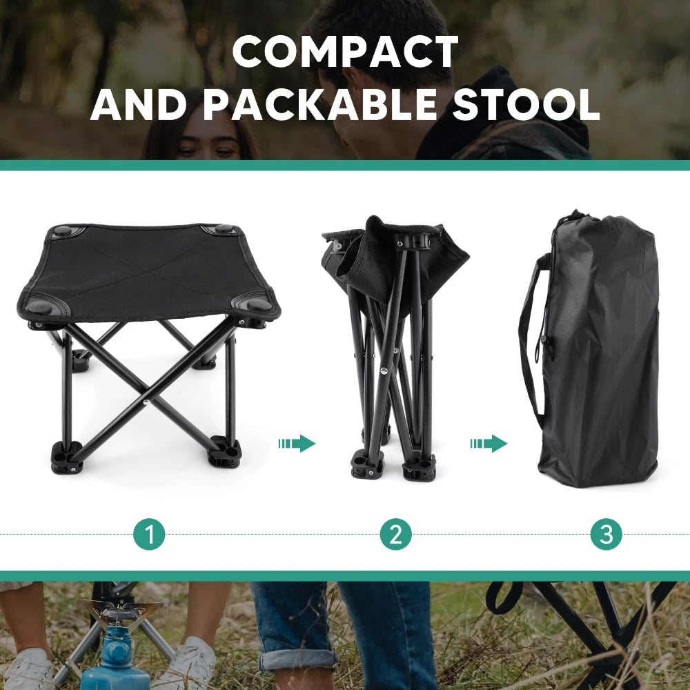 Outdoor Camping Stool with Carry Bag 140kg